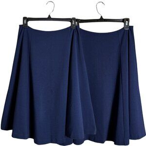 Boden A-Line Midi Skirt Women's 10 Long Navy Blue Career Professional Interview